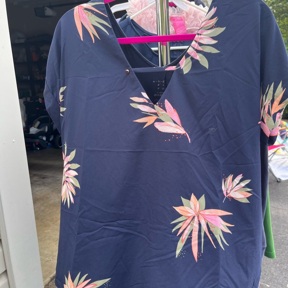 A New Day Navy Floral Blouse